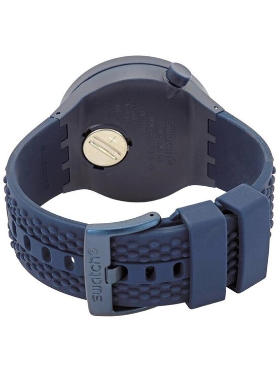 NWT Swatch Quartz Blue Dial Blue Silicone Watch